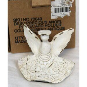 Southern Living Angel Place card Holder Cream Rubbed Antique Table Setting 70049